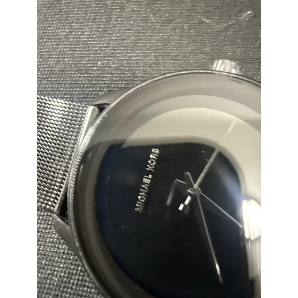 Womens Michael Kors MK-6296 New Battery- 38mm Case -8” Band- All Black (B32)